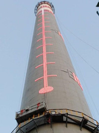 210米烟囱安装温度计施工技术方案